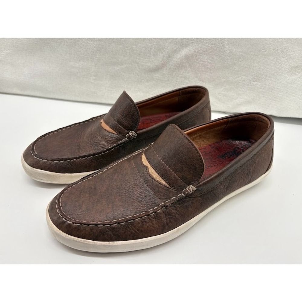 LL Bean Mountainville Men's Brown Leather Slip-On Penny Loafer Shoes Size 11 M